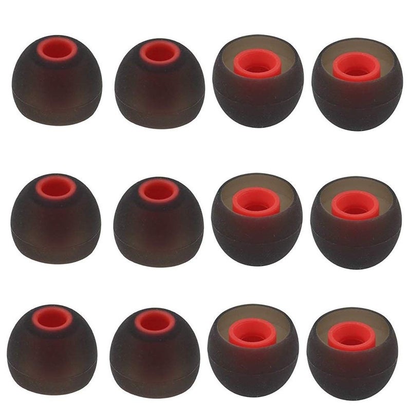 BLLQ 12PCS Replacement Ear Tips Earbuds Eartips Eargels Earpads Silicone Buds for Senso, TOZO, Sony & Other Inner Hole 3.8mm in-Ear Headphones [M] - Image 1
